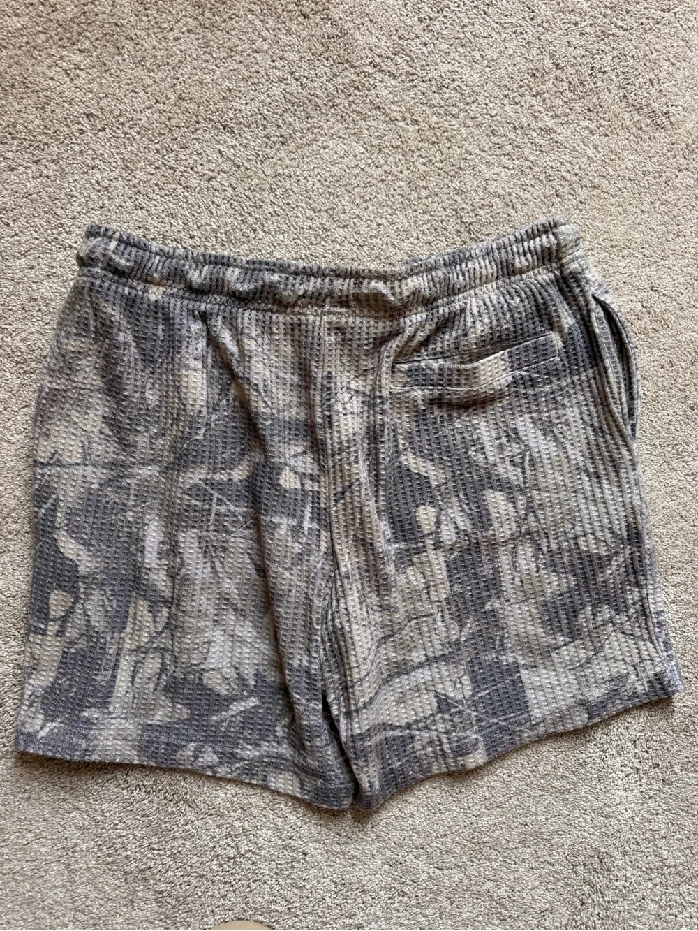 Negative Space camo waffle men’s lounge shorts L